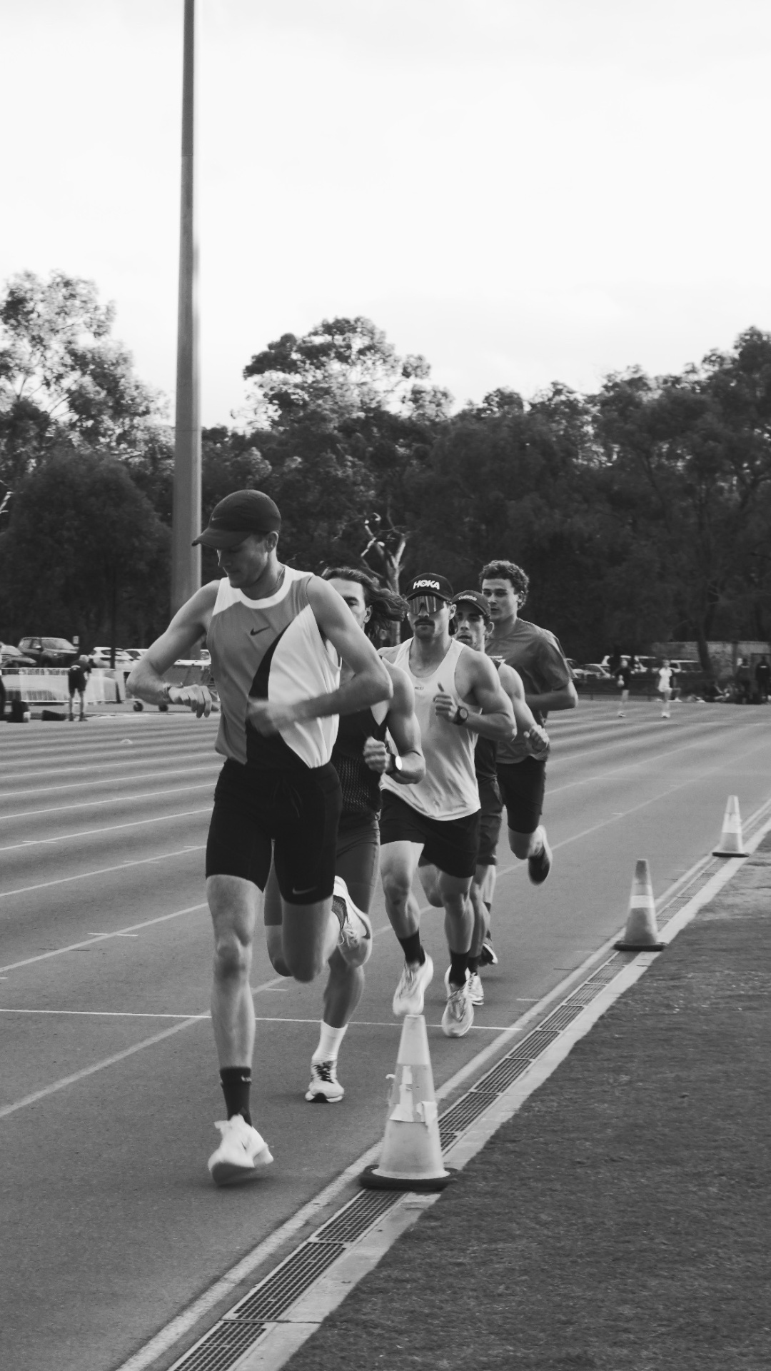 Athletes on the start line